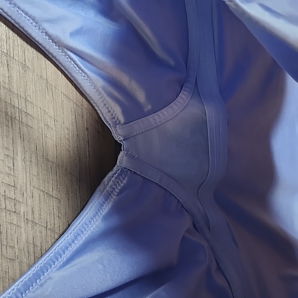 Aerie Smoothiez Shine Corset Bra Top In Light Blue - Picture 8 of 8